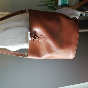 Vintage Longchamp Leather Bucket Bag
